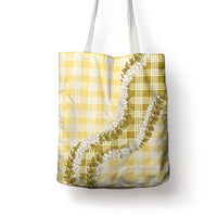 Yellow Hawaii Palaka Tote Bag Hawaiian Honohono Lei LT05 - Polynesian Pride