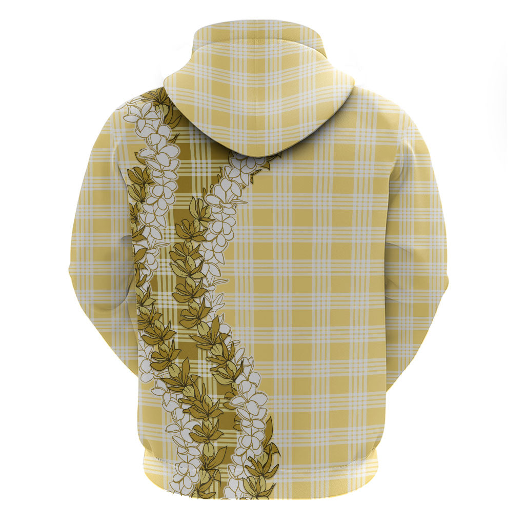 Yellow Hawaii Palaka Zip Hoodie Hawaiian Honohono Lei LT05 - Polynesian Pride
