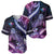 Hawaiian Monk Seal Baseball Jersey Kakau Tribal Pattern Violet Gradient