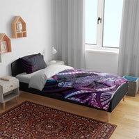 Hawaiian Monk Seal Bedding Set Kakau Tribal Pattern Violet Gradient LT05 - Polynesian Pride