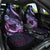 Hawaiian Monk Seal Car Seat Cover Kakau Tribal Pattern Violet Gradient