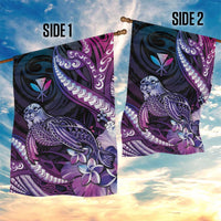 Hawaiian Monk Seal Garden Flag Kakau Tribal Pattern Violet Gradient LT05 - Polynesian Pride