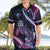 Hawaiian Monk Seal Hawaiian Shirt Kakau Tribal Pattern Violet Gradient