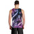 Hawaiian Monk Seal Men Tank Top Kakau Tribal Pattern Violet Gradient