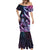 Hawaiian Monk Seal Mermaid Dress Kakau Tribal Pattern Violet Gradient