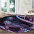 Hawaiian Monk Seal Round Carpet Kakau Tribal Pattern Violet Gradient