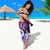 Hawaiian Monk Seal Sarong Kakau Tribal Pattern Violet Gradient