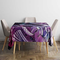 Hawaiian Monk Seal Tablecloth Kakau Tribal Pattern Violet Gradient LT05 - Polynesian Pride
