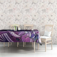 Hawaiian Monk Seal Tablecloth Kakau Tribal Pattern Violet Gradient LT05 - Polynesian Pride
