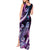 Hawaiian Monk Seal Tank Maxi Dress Kakau Tribal Pattern Violet Gradient