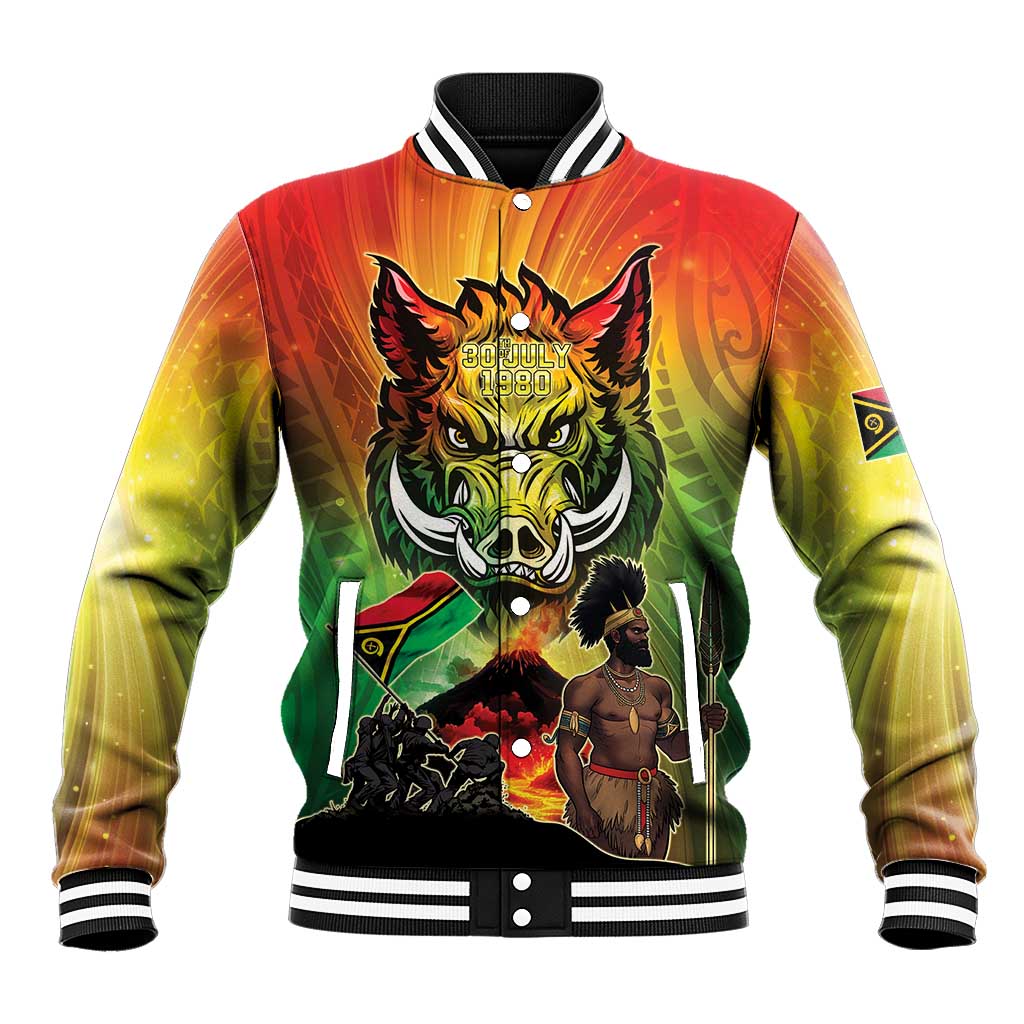 Vanuatu July 30th 1980 Baseball Jacket Happy Independence Day LT05 Unisex Reggae - Polynesian Pride