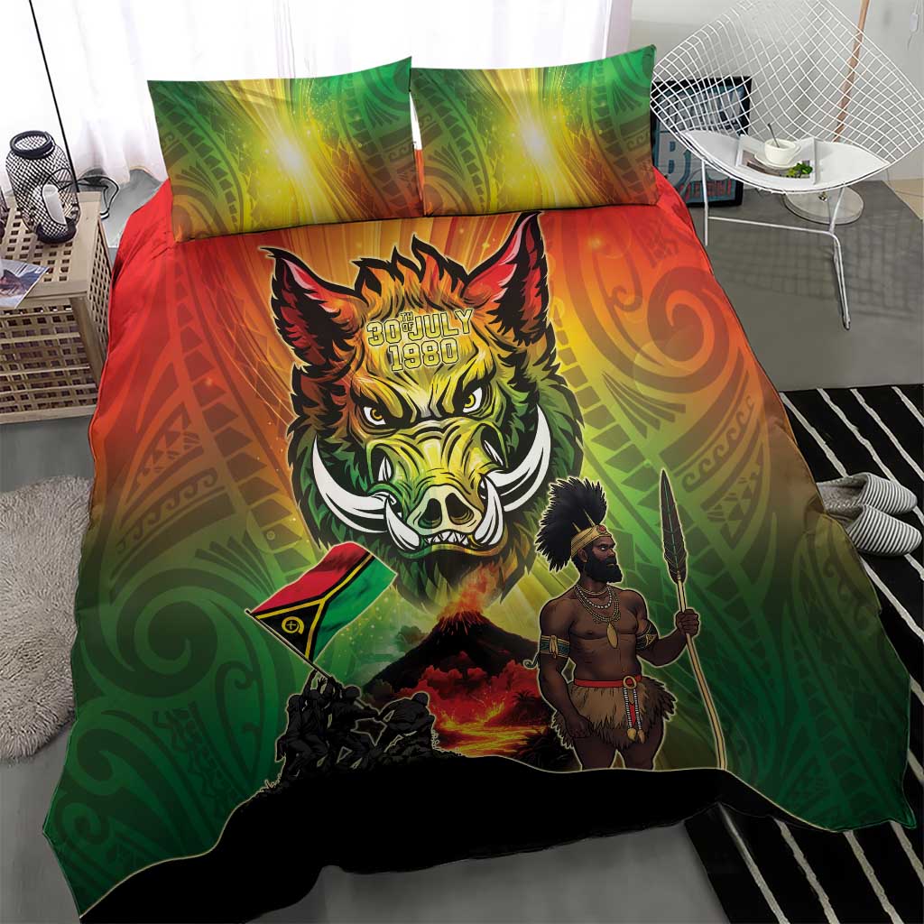 Vanuatu July 30th 1980 Bedding Set Happy Independence Day - Polynesian Pride
