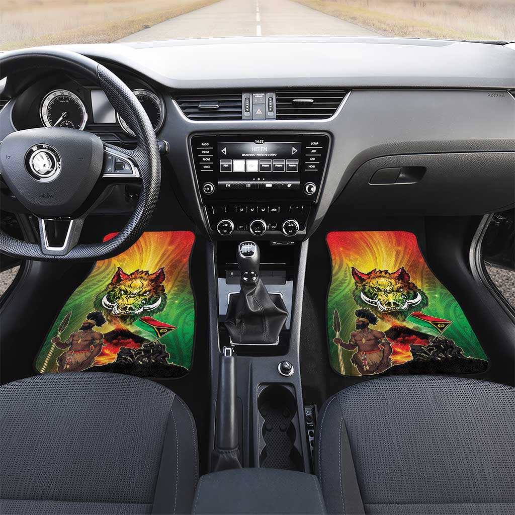 Vanuatu July 30th 1980 Car Mats Happy Independence Day LT05 Set 2pcs - Front Reggae - Polynesian Pride