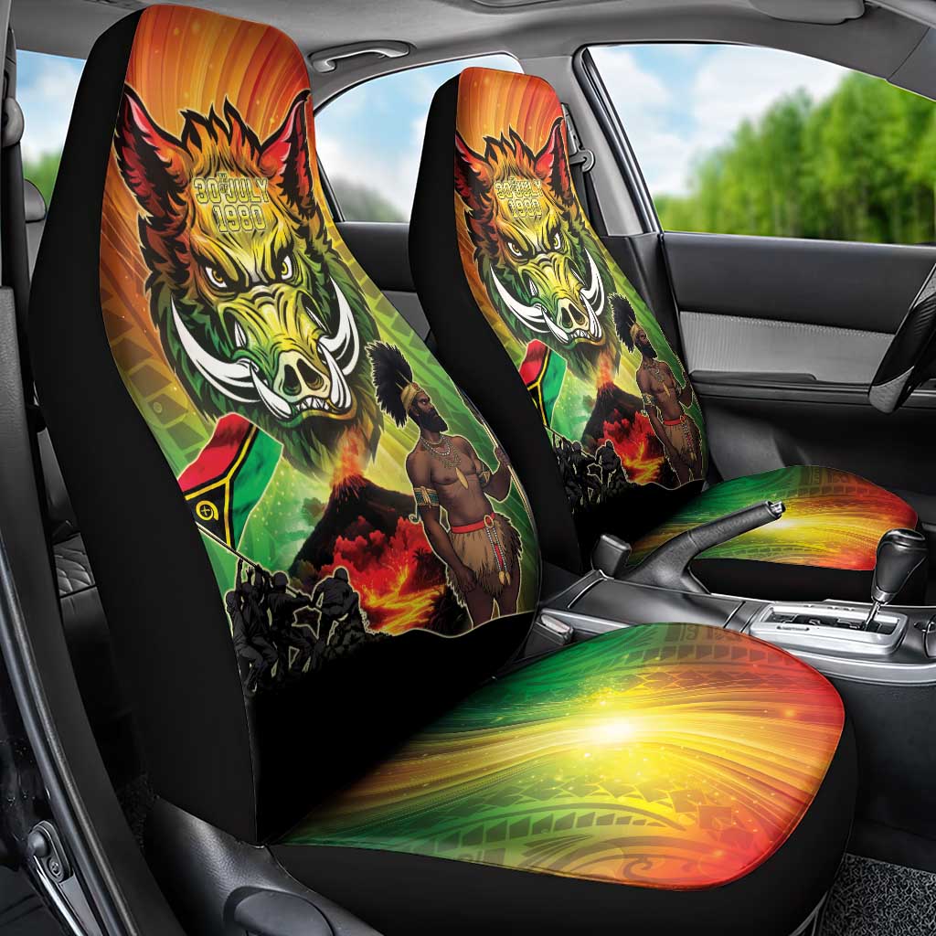 Vanuatu July 30th 1980 Car Seat Cover Happy Independence Day - Polynesian Pride