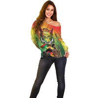 Vanuatu July 30th 1980 Off Shoulder Sweater Happy Independence Day - Polynesian Pride