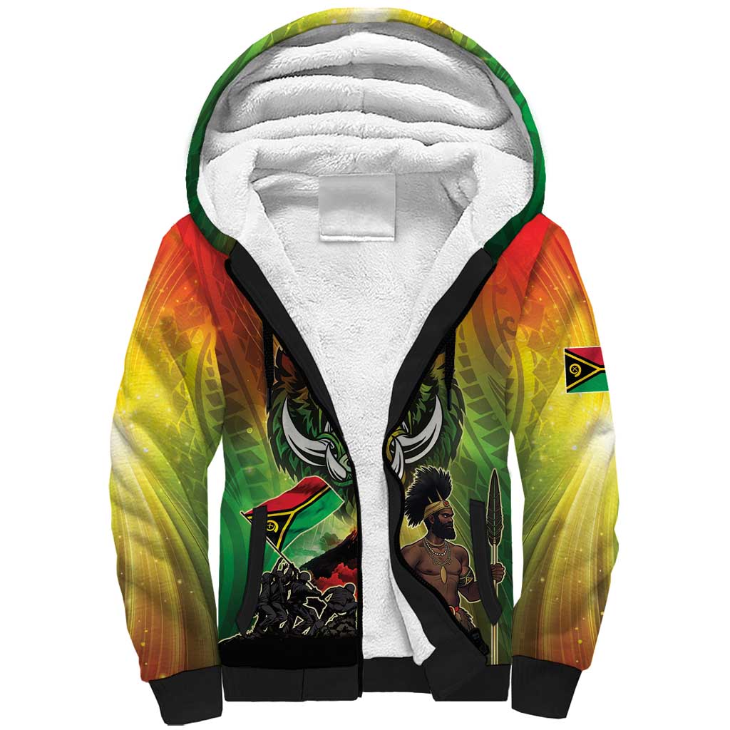 Vanuatu July 30th 1980 Sherpa Hoodie Happy Independence Day LT05 Unisex Reggae - Polynesian Pride