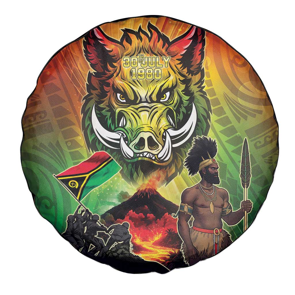 Vanuatu July 30th 1980 Spare Tire Cover Happy Independence Day - Polynesian Pride