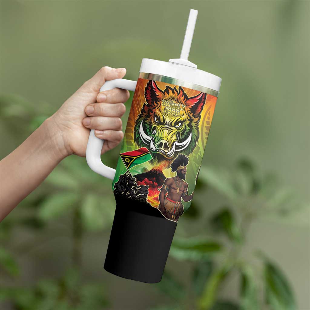 Vanuatu July 30th 1980 Tumbler With Handle Happy Independence Day - Polynesian Pride