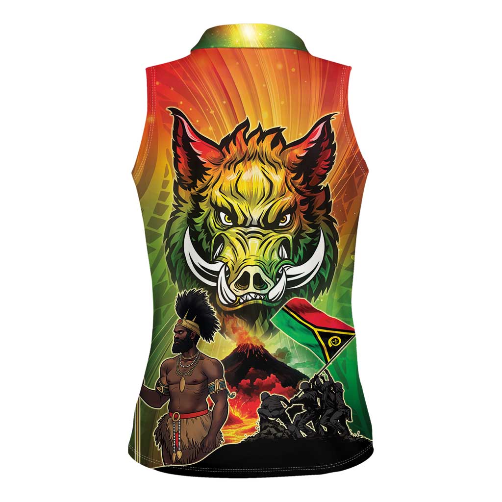 Vanuatu July 30th 1980 Women Sleeveless Polo Shirt Happy Independence Day - Polynesian Pride