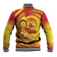 Vanuatu 45 Yia Indipendens Anivesari Baseball Jacket Tamtam Drum With Boar Tusk LT05 - Polynesian Pride