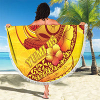 Vanuatu 45 Yia Indipendens Anivesari Beach Blanket Tamtam Drum With Boar Tusk LT05 - Polynesian Pride