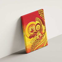 Vanuatu 45 Yia Indipendens Anivesari Canvas Wall Art Tamtam Drum With Boar Tusk LT05 - Polynesian Pride