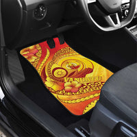 Vanuatu 45 Yia Indipendens Anivesari Car Mats Tamtam Drum With Boar Tusk LT05 - Polynesian Pride