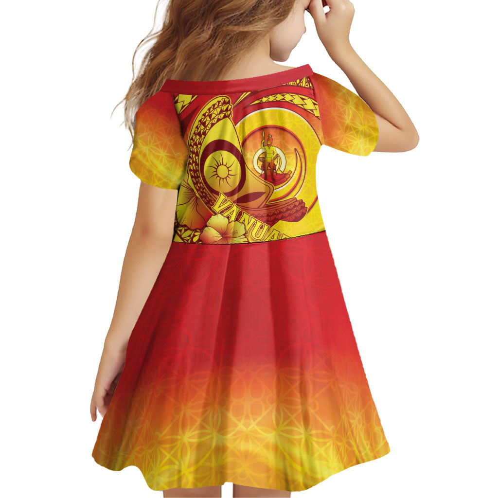 Vanuatu 46 Yia Indipendens Anivesari Family Matching Long Sleeve Bodycon Dress and Hawaiian Shirt Tamtam Drum With Boar Tusk LT05 - Polynesian Pride