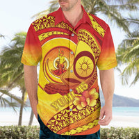 Vanuatu 45 Yia Indipendens Anivesari Hawaiian Shirt Tamtam Drum With Boar Tusk LT05 - Polynesian Pride