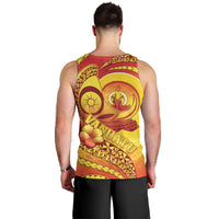 Vanuatu 45 Yia Indipendens Anivesari Men Tank Top Tamtam Drum With Boar Tusk LT05 - Polynesian Pride