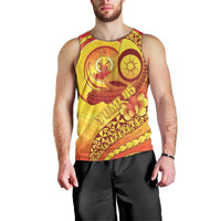 Vanuatu 45 Yia Indipendens Anivesari Men Tank Top Tamtam Drum With Boar Tusk LT05 - Polynesian Pride