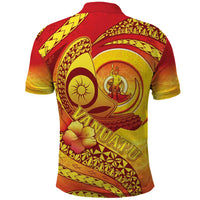 Vanuatu 45 Yia Indipendens Anivesari Polo Shirt Tamtam Drum With Boar Tusk - Polynesian Pride