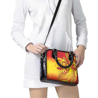 Vanuatu 45 Yia Indipendens Anivesari Shoulder Handbag Tamtam Drum With Boar Tusk - Polynesian Pride