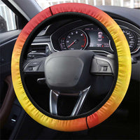 Vanuatu 45 Yia Indipendens Anivesari Steering Wheel Cover Tamtam Drum With Boar Tusk LT05 - Polynesian Pride