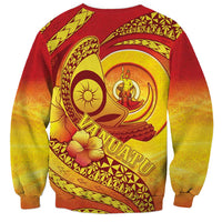 Vanuatu 45 Yia Indipendens Anivesari Sweatshirt Tamtam Drum With Boar Tusk LT05 - Polynesian Pride