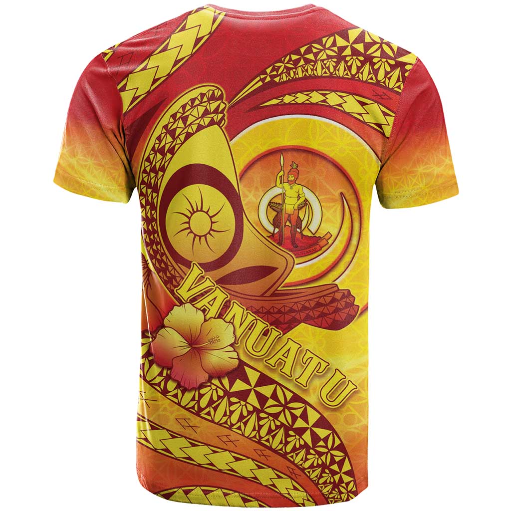 Vanuatu 45 Yia Indipendens Anivesari T Shirt Tamtam Drum With Boar Tusk - Polynesian Pride