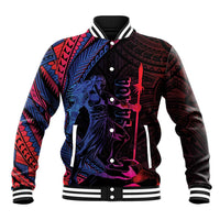 Samoan Pride Baseball Jacket The Tui Manua LT05 Unisex Black - Polynesian Pride