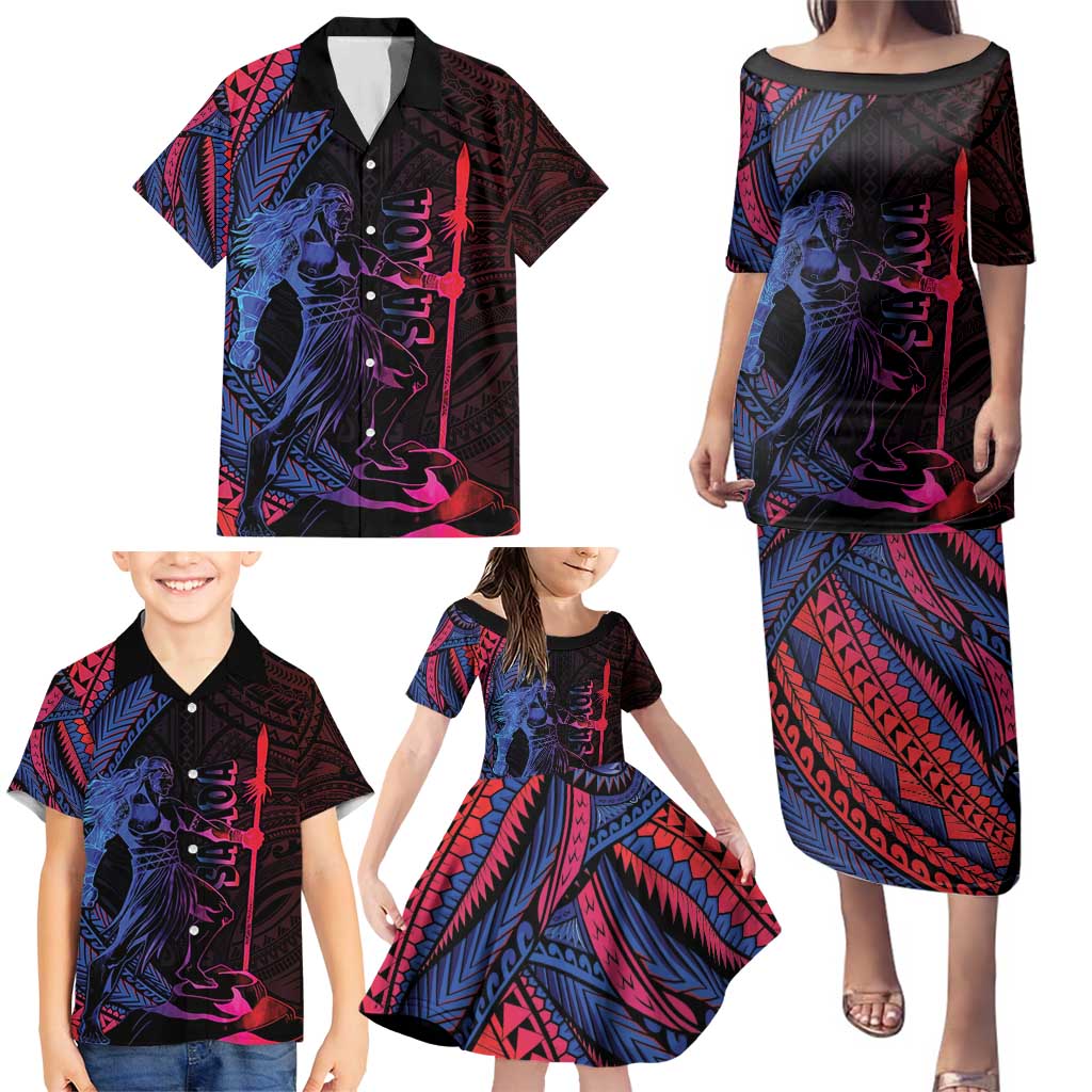 Samoan Pride Family Matching Puletasi and Hawaiian Shirt The Tui Manua - Polynesian Pride
