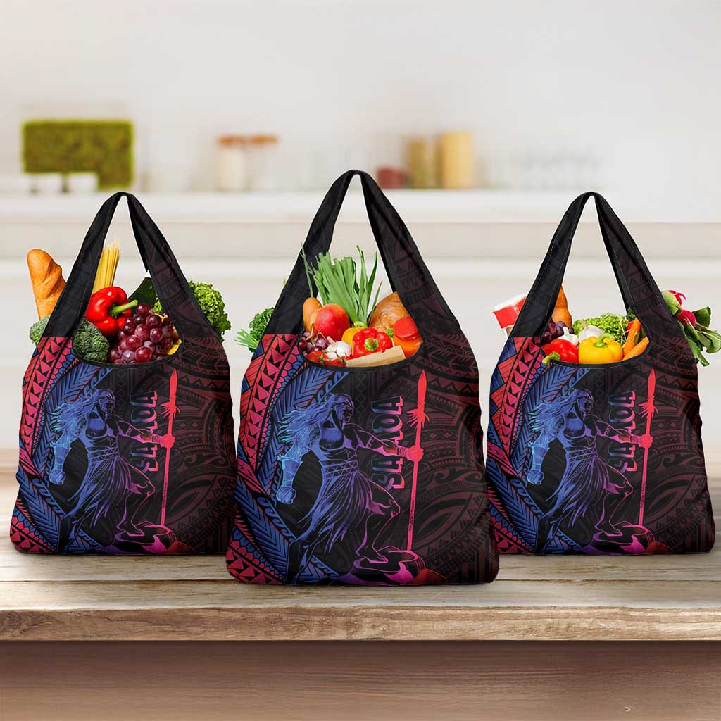 Samoan Pride Grocery Bag The Tui Manua LT05 3-pack One Size Black - Polynesian Pride