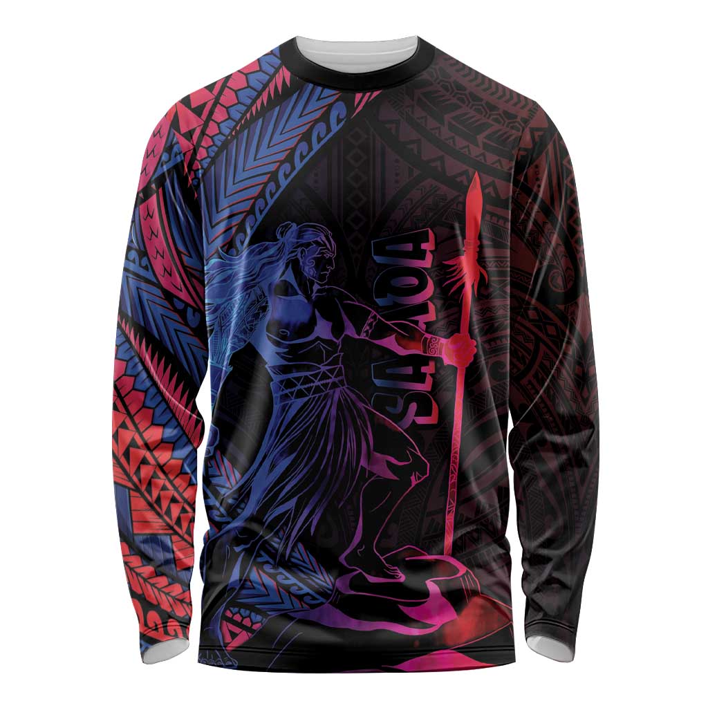 Samoan Pride Long Sleeve Shirt The Tui Manua LT05 Unisex Black - Polynesian Pride