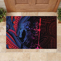 Samoan Pride Rubber Doormat The Tui Manua LT05 Black - Polynesian Pride