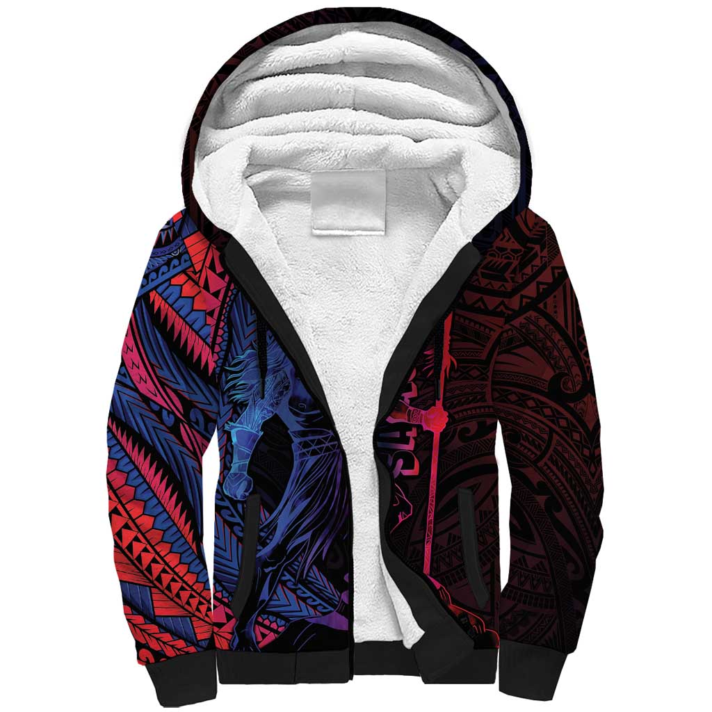 Samoan Pride Sherpa Hoodie The Tui Manua LT05 Unisex Black - Polynesian Pride
