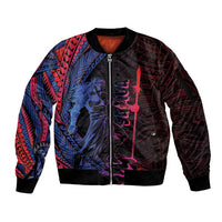 Samoan Pride Sleeve Zip Bomber Jacket The Tui Manua - Polynesian Pride