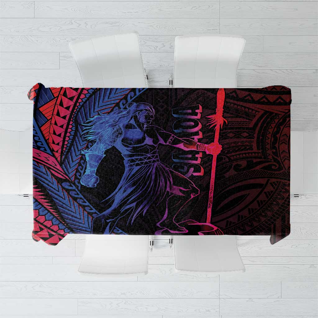 Samoan Pride Tablecloth The Tui Manua LT05 Black - Polynesian Pride