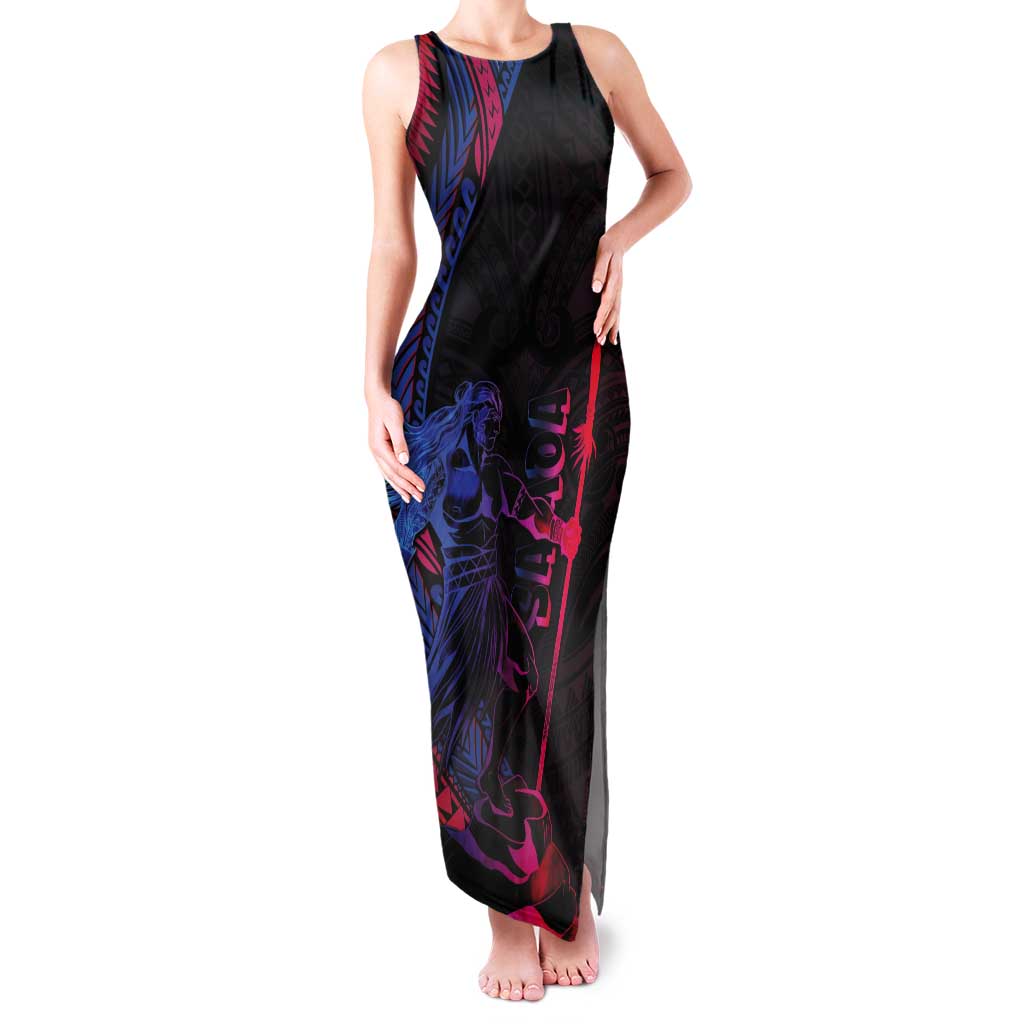 Samoan Pride Tank Maxi Dress The Tui Manua - Polynesian Pride
