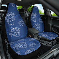 Aloha Hawaii Acacia Koa Leaves Car Seat Cover Navy Kakau Tribal Pattern LT05 One Size Navy - Polynesian Pride