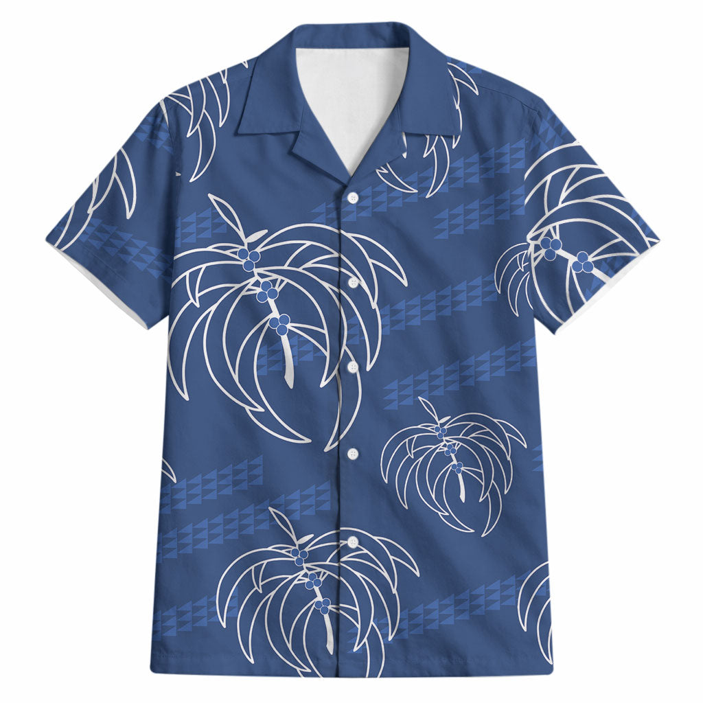 Aloha Hawaii Acacia Koa Leaves Hawaiian Shirt Navy Kakau Tribal Pattern LT05 Navy - Polynesian Pride