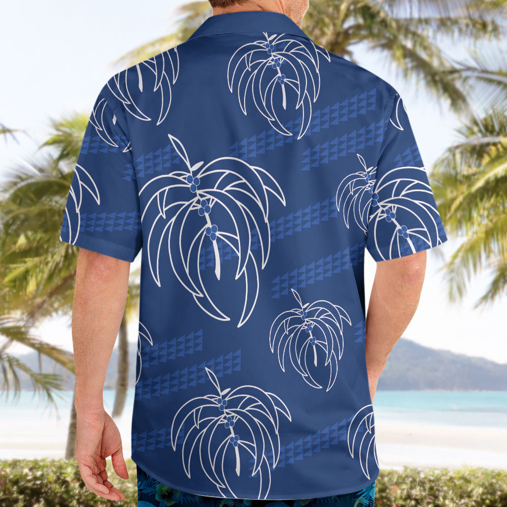 Aloha Hawaii Acacia Koa Leaves Hawaiian Shirt Navy Kakau Tribal Pattern LT05 - Polynesian Pride
