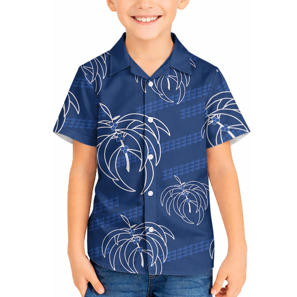 Aloha Hawaii Acacia Koa Leaves Hawaiian Shirt Navy Kakau Tribal Pattern LT05 - Polynesian Pride