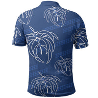 Aloha Hawaii Acacia Koa Leaves Polo Shirt Navy Kakau Tribal Pattern LT05 - Polynesian Pride